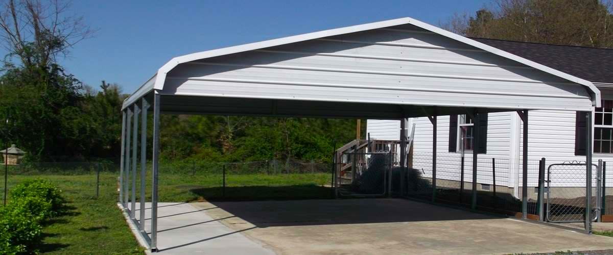 The Regular Carport with 3' Extra Sheets on Side